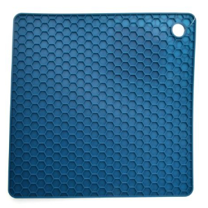 Silicone Square Tablemat Blue Color 17X17X0.6 Cm
