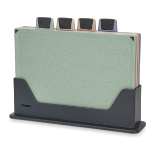 Fissman 4 Pcs Index Chopping Board Set 30x22.5cm (Plastic)