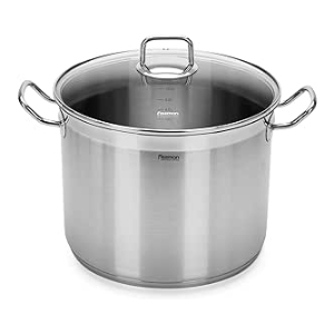 Fissman Stockpot Tahara 30x215cm/15.2LTR With Glass Lid (Stainless Steel)