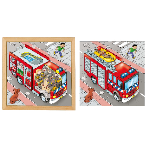 Educo 2 Layer Puzzle fire Engine