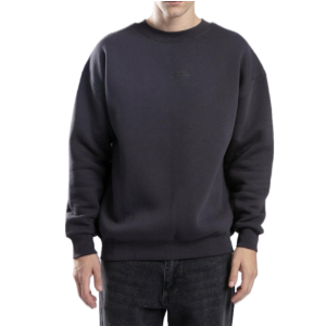 Iam Plain sweatshirt , solid color , turtleneck long sleeves, ribbed cuffs, Dark