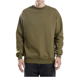 IAM Sweatshirt , turtleneck long sleeves, ribbed cuffs, Dark olive Green