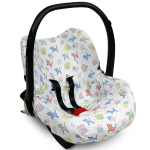 Ubeybi Bouncer Cover Cute Kitties, White
