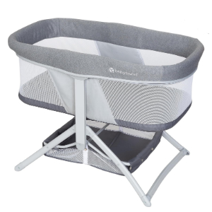 Babytrend Quick-Fold 2-In-1 Rocking Bassinet- Shadow Stone Gray