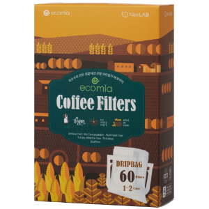 ecomia corn coffee filters, Vegan, No paper taste, Made of corn, 60 Filters