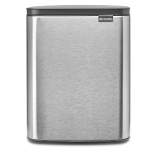 Bo Waste Bin, 12L - Matt Steel Fingerprint Proof