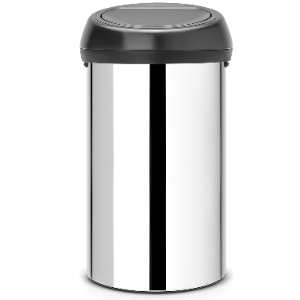 Brabantia Touch bin, 60 litre - Brilliant Steel / Matt Black Lid