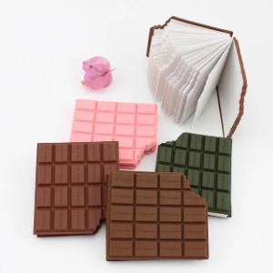 Biscuit Chocolate Kawaii Journal Rectangular Bitten - Pink Chocolate, White Choc