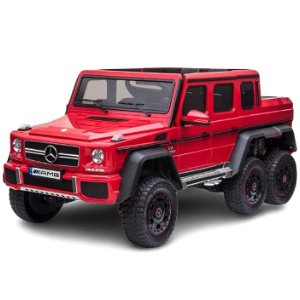 Vip Stars - Licensed Mercedes-Benz 12V7Ah*2 Battery, Leather Seats, Real Rubber 