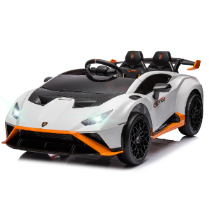 Vip Stars - Licensed Lamborghini 24V775 Battery, Leather Seats, Real Rubber Tire