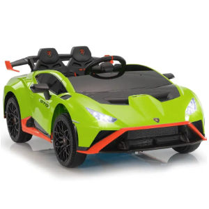 Vip Stars -Licensed Lamborghini 24V775 Battery, Leather Seats, Real Rubber Tires