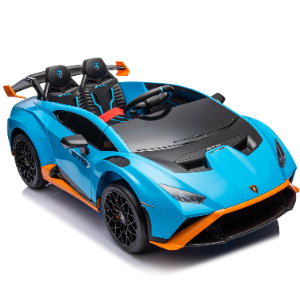 Vip Stars -Licensed Lamborghini 24V775 Battery, Leather Seats, Real Rubber Tires