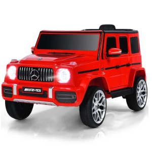 Vip Stars - Licensed Mercedes-Benz 12V7Ah Battery, Leather Seats, Real Rubber Ti