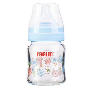 FARLIN Wide Neck Heat Resistant Glass Feeder - 120ML