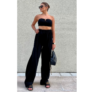 Poolkintown Women's 2 Piece Summer Outfits Crewneck Tank Tops Split Bodycon Midi