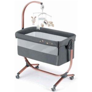 CAM Cullami Co Bed Cradle, Dark Grey, Made In Italy Cradle With Co-Sleeping Func