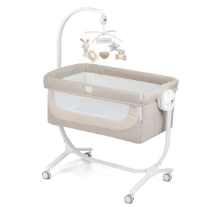 Cam Cullami Co Bed Cradle, Beige, Made In Italy Cradle With Co-Sleeping Function