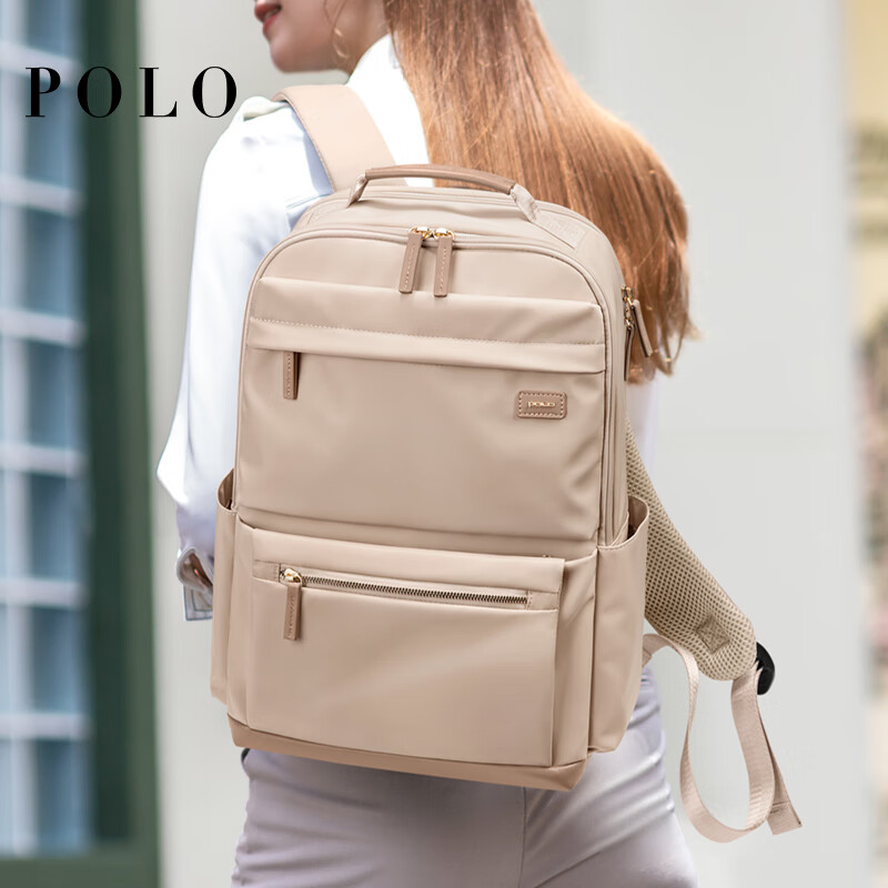POLO Backpack for Women, Large Capacity Commuter Schoolbag, 14/15.6-Inch Laptop Bag, Travel Backpack, Birthday Gift