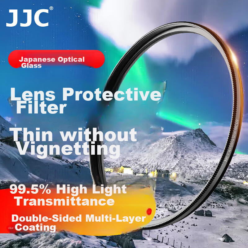 JJC UV Filter, 43mm Filter, Lens Protector, MC Double-Sided Multi-Layer Coated with No Vignetting, Suitable for Fuji 35 F2 Lens, XT4 XT30 Mirrorless Cameras, Canon RF Small Cup