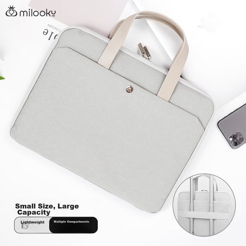 Milooky Laptop Bag, Women's Handheld Inner Bag, Suitable for Lenovo, Huawei, Apple Laptops 13/14 Inches, Protective Case