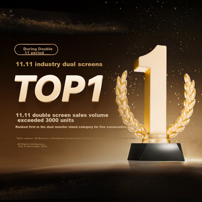 NORTH BAYOU Dual Monitor Desk Mount Stand Full Motion Swivel Computer Monitor Arm Double Screen Mount Desk Stand Screen Riser Dual Monitor Stand F160-G