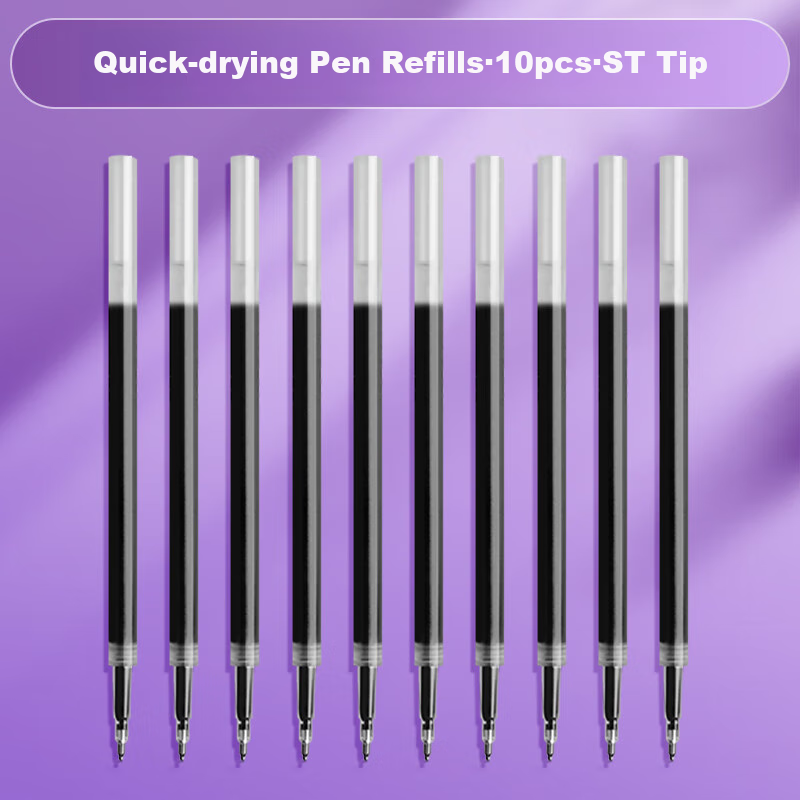 Lopet Retractable Gel Pen Refill, 0.5mm, Black, ST Pen Refill, Quick-Drying, Universal for Retractable Gel Pens, LT-8025