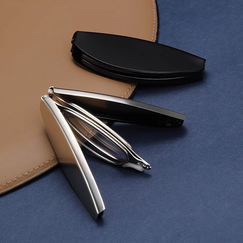 LESCA LUNETIER German Reading Glasses, Foldable, Portable, Mini, for Elderly, Men And Women, Imported, Anti-Blue Light, Reading Glasses, High-Definition, Men's Style