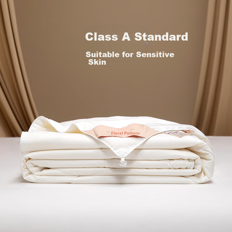 SILKUEEN "Honey Talk" 100% Mulberry Silk Summer Thin Quilt Core Silk Net Weight 1 Jin 150*200cm [White]