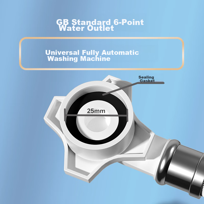 Gelinglan Fully Automatic Washing Machine Inlet Hose Extension, 1/2 Inch Connector, Threaded Joint, Extension Tube, for Top-Loading And Front-Loading Washers, Compatible with Little Swan And Midea, Th