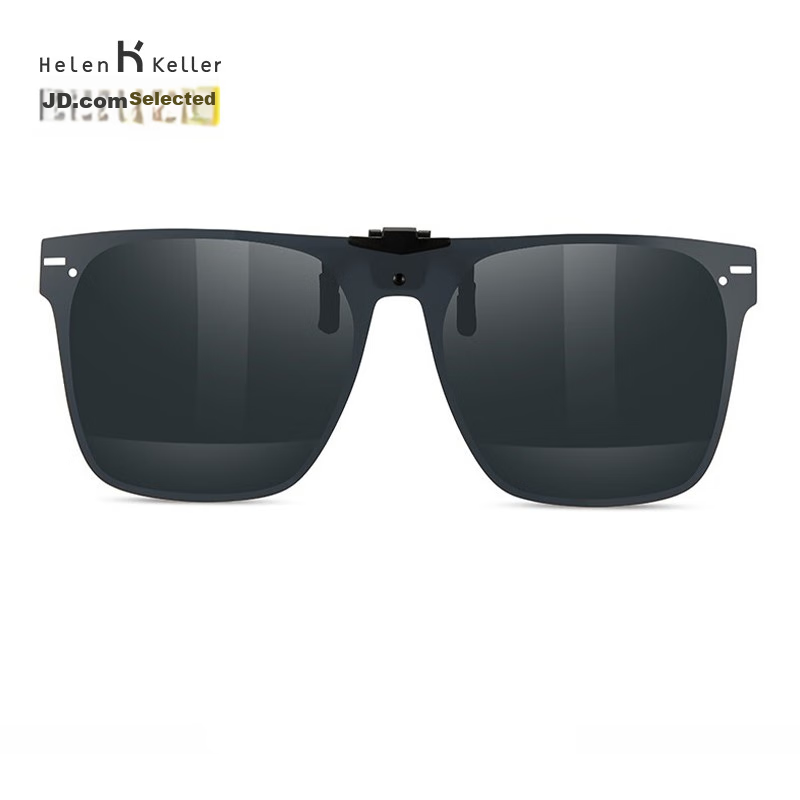 Helen Keller Glasses Clip, Fashionable Polarized Clip for Men And Women, Driving-Specific Sunglasses Clip HP828C2
