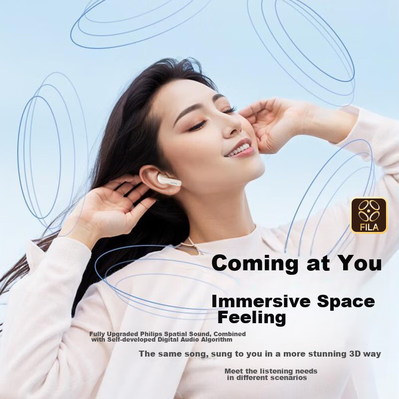 Philips Bluetooth Earphones, True Wireless Semi-In, for Sports And Running, Mini, Music, Noise Reduction, Gaming, Low Latency, Long Battery Life, Compatible with Huawei And Apple, TAT1199-Blue