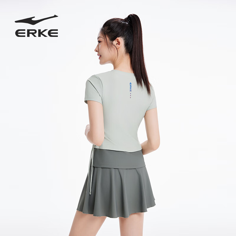 ERKE Women's One-Piece Swimsuit Conservative Skirt Style for Plus Size Girls to Show Slimness in Sports and Hot Springs