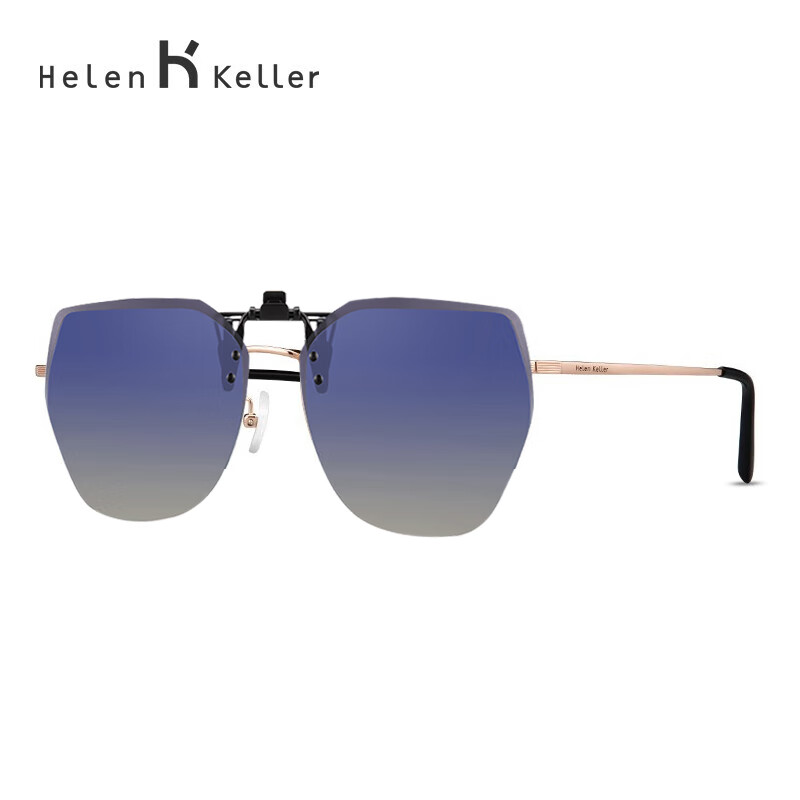 HELEN KELLER Sunglasses Clip-on Geometric Oversized Frame Fashion Clip-on Driving Special Myopia Sunglasses Clip HP823C17