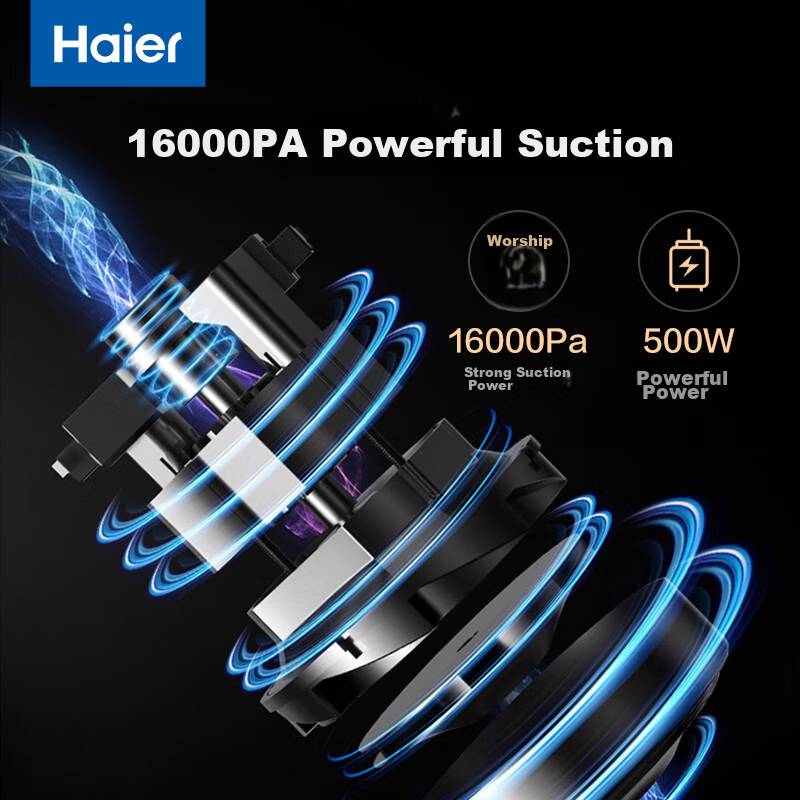 Haier [National Subsidy] Corded Vacuum Cleaner, Handheld And Stick Two-In, Powerful Dust Removal, Valentine's Day Gift, Pet Car Cleaning, Wall-Mountable, G16W White