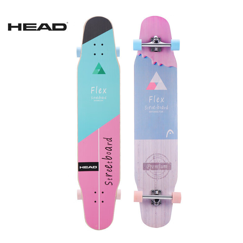 HEAD Skateboard, Professional Longboard, All-Round Dance Board, for Men And Women, Road And Street Cruising, H20LS12, Feiyang Pink
