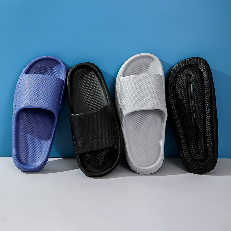 GUOLUOFEI 2024 New Thick-Soled Slippers Men's Couple Home Slippers Stepping on Shit Feeling Cool Slippers Women Orange 40-41