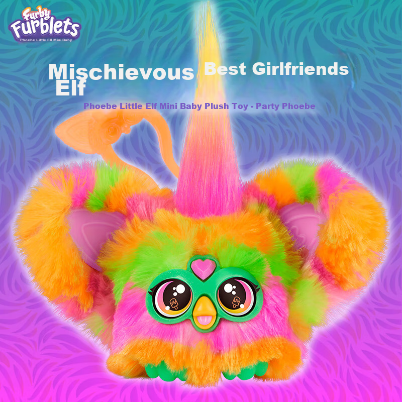 Haizhibao Feibi Xiaojingling Furby Doll, Plush Toy, Stuffed Animal, Multi-Effect Interactive Pendant, Party Feibi G0400
