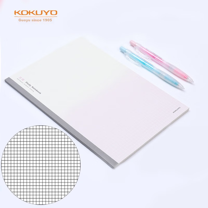 KOKUYO Student Notebook, Grid Study Notebook, Glue-Bound Notebook, Design Notebook, 5mm Grid, B5/40 Sheets, 1 Book, WCN-DNB54