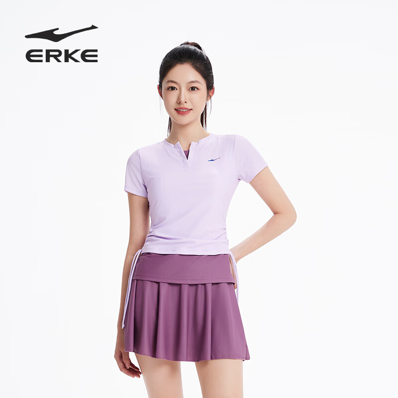 ERKE Women's One-Piece Swimsuit Conservative Skirt Style for Plus Size Girls to Show Slimness Sports Bubble Hot Spring Swimwear