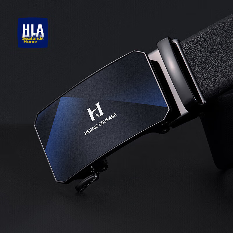 HLA Men's Leather Belt, Genuine Cowhide, Business Automatic Buckle, Practical Birthday Gift for Boyfriend, Husband, Father