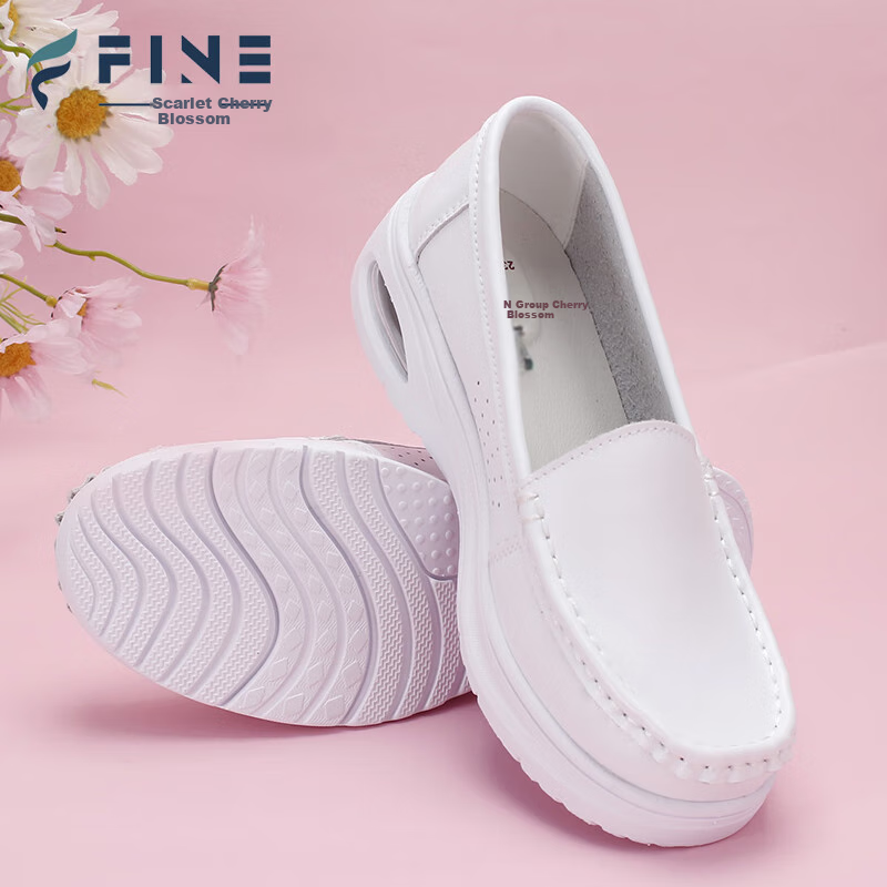 Feiying Air Cushion Nurse Shoes Women Soft Bottom Breathable Comfortable Non-slip Footwear Medical Work Shoes 4-6806 White 36