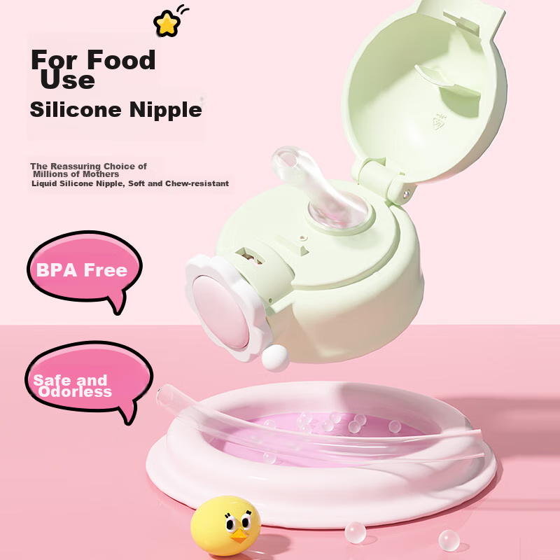 Fuguang Children's Insulated Cup, 316L Stainless Steel Water Bottle, for Boys And Girls, Elementary School Students, Toddlers, Large Capacity, Spring Lid Cup