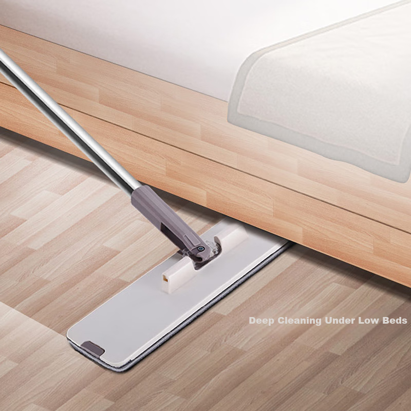 David Hands-Free Flat Mop, Wooden Floor Scraper Bucket, Mop for Wet And Dry Use, Z9