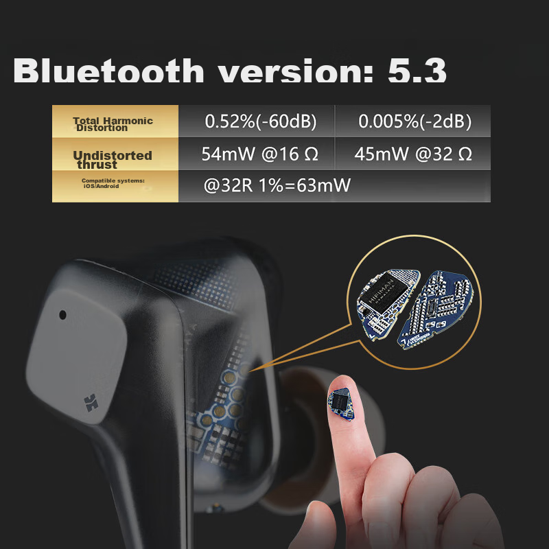 HIFIMAN Svanar Wireless Active Noise Cancelling Bluetooth Earphones, In-Ear Wireless Headphones, HIFI Sound Quality, Bluetooth 5.2