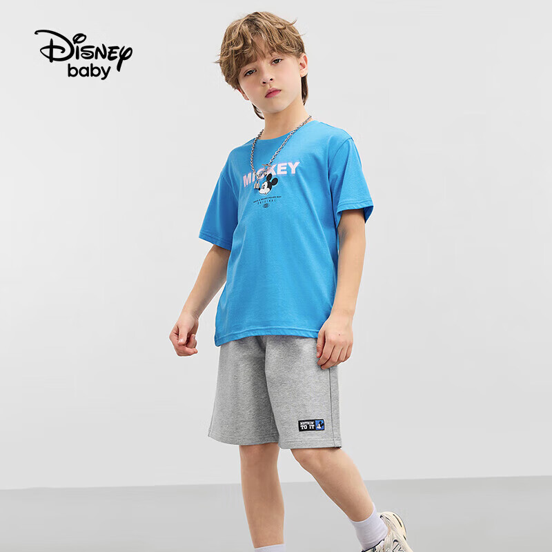 DISNEY Kids Boys Quick Dry Shorts Set Sporty Dry T-shirt Two-piece Set Summer DB421UE06 Blue 130