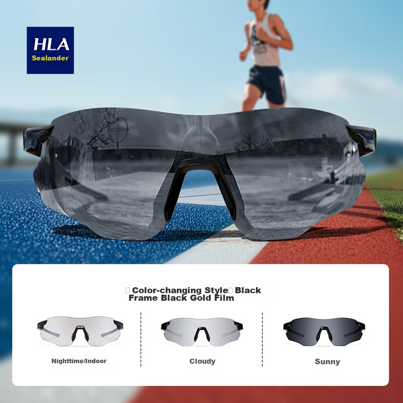 HLA Cycling Glasses, Day And Night Use, Photochromic Sunglasses, for Men And Women, Running Sports Specific, Windproof, UV Protection