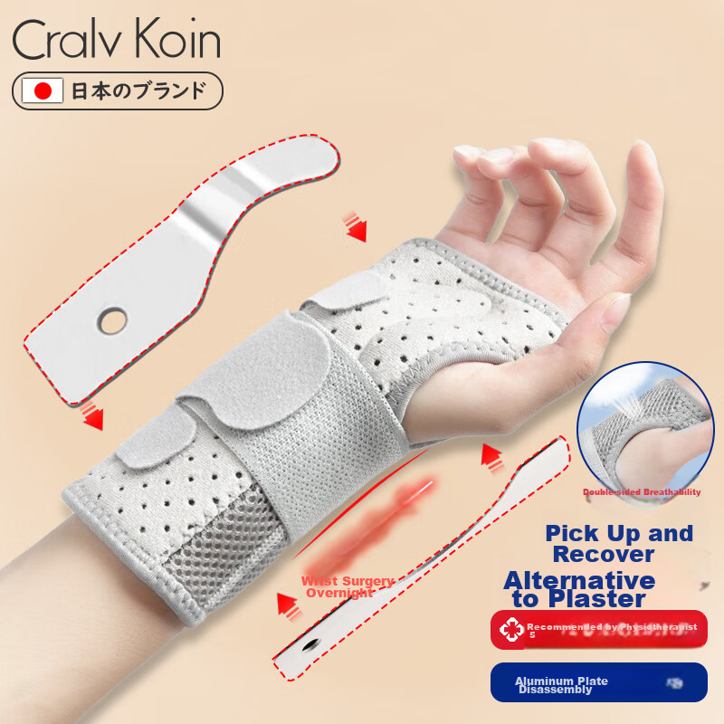 CRALVKOIN Japanese Brand Medical Wrist Joint Fixation Support Brace for Wrist Fracture, Tenosynovitis, Wrist Sprain, Ligament Injury