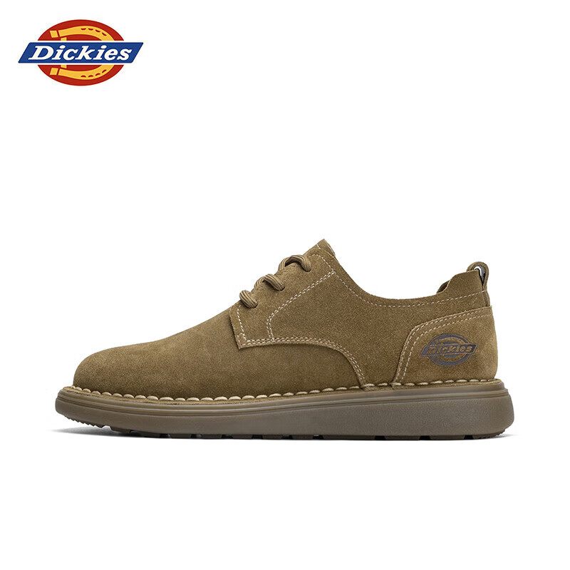 Dickies Men's Work Shoes Men's Low-Top All-Match Trendy Breathable British Style Men's Casual Shoes Men Camel Color size 42