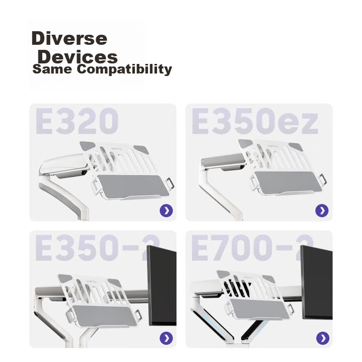 Brateck Beihu Laptop Stand, Notebook Computer Stand, Desk Stand, Computer Stand, Monitor Riser Stand, E350ez White + APE40 White