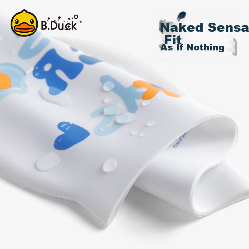 B.Duck Silicone Swim Cap for Adults, Waterproof Swimming Cap for Long Hair, Comfortable for Beginners Swimming Gear